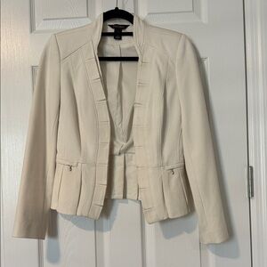 White House Black Market Cream Women's Blazer